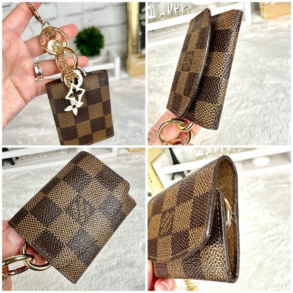 Louis Vuitton Damier Ebene key holder, fob holder keychain or cufflinks case - Picture 5 of 15
